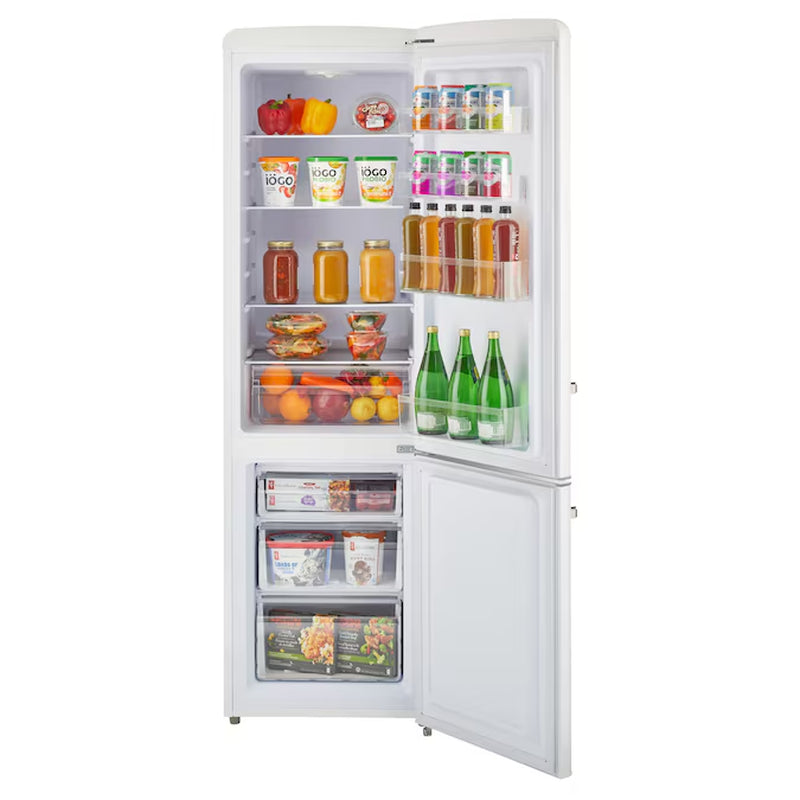 Off-Grid 10.0-Cu. Feet Counter-Depth Bottom-Freezer Refrigerator Marshmallow White )