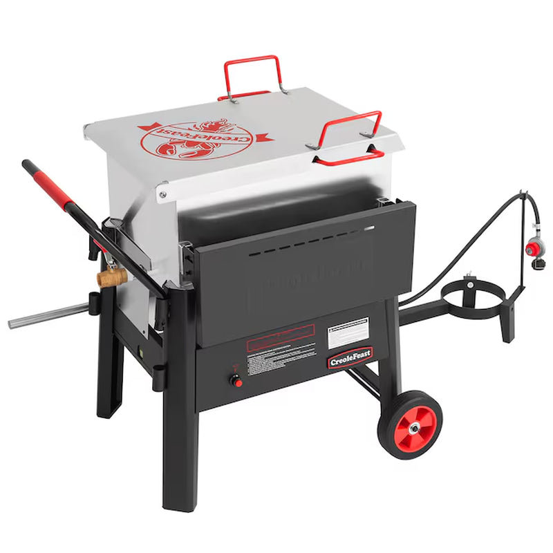 70 Qt Single Sack Crawfish Seafood Boiler 2 -Burner Propane 20-Lb. Tank Electronic Aluminum Boiler