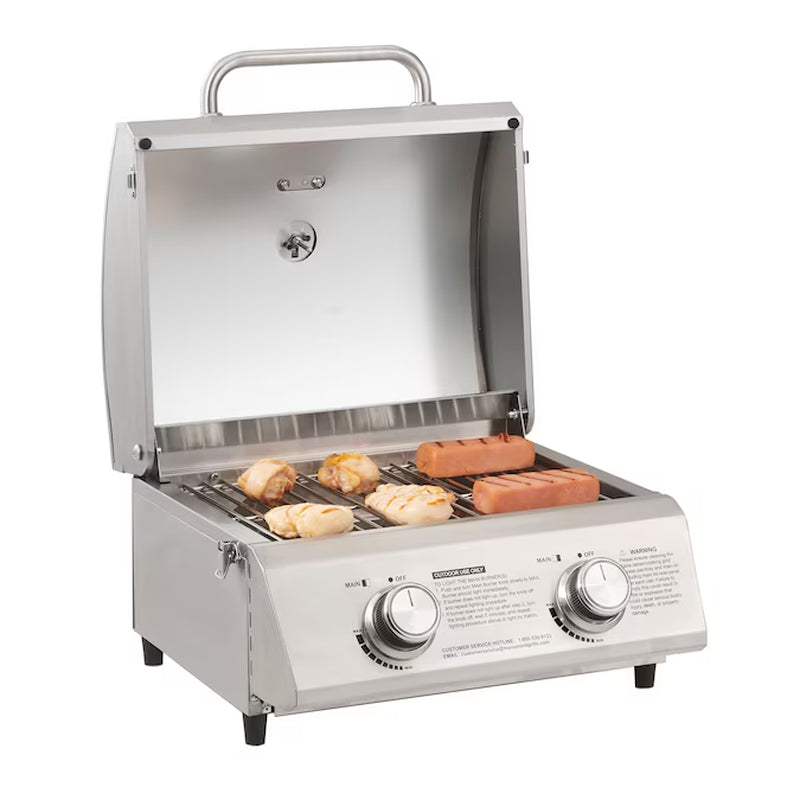 Stainless Steel 2-Burner Liquid Propane Gas Grill