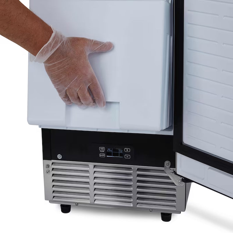 80-Lbs. Ice per Day Freestanding or Built-In Craft Ice Maker ( Stainless Steel )