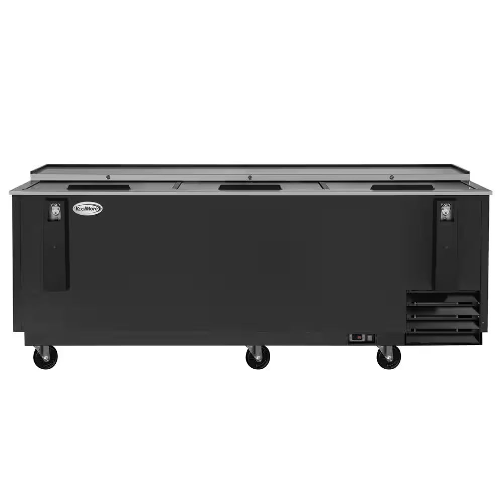 95 In. Commercial Bottle Cooler, 30 Cu. Ft. in Black