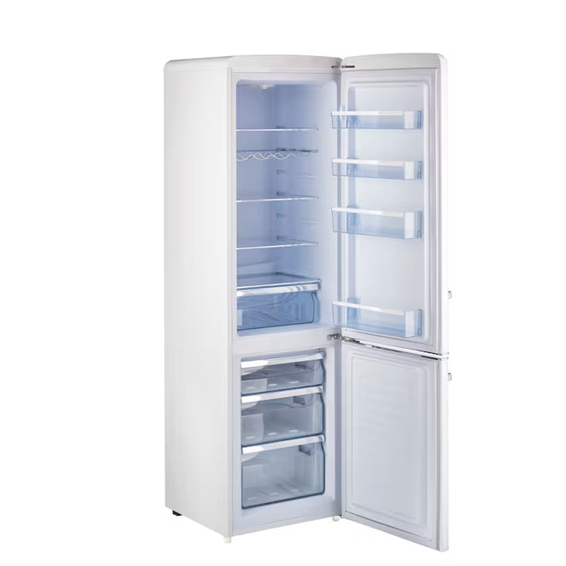 Off-Grid 10.0-Cu. Feet Counter-Depth Bottom-Freezer Refrigerator Marshmallow White )