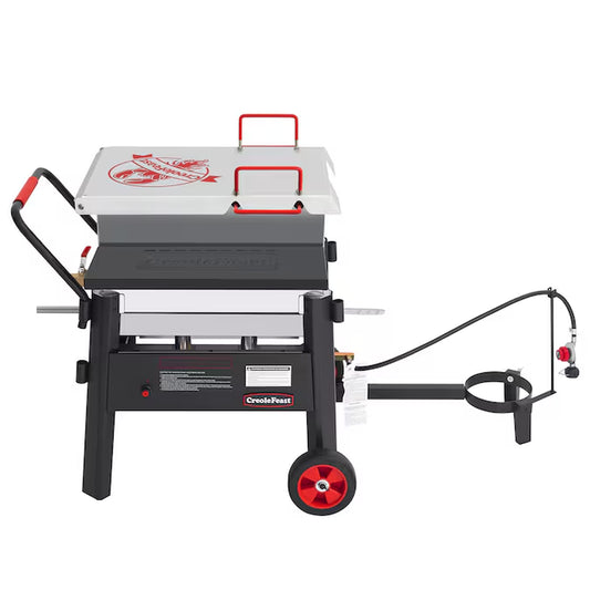 70 Qt Single Sack Crawfish Seafood Boiler 2 -Burner Propane 20-Lb. Tank Electronic Aluminum Boiler