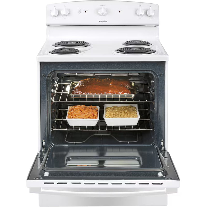 30-In 4 Burners 5-Cu Ft Freestanding Electric Range (White)