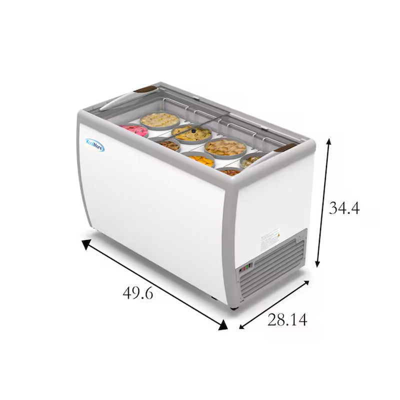 13-Cu. Feet Chest Manual Commercial Freezer in White Steel