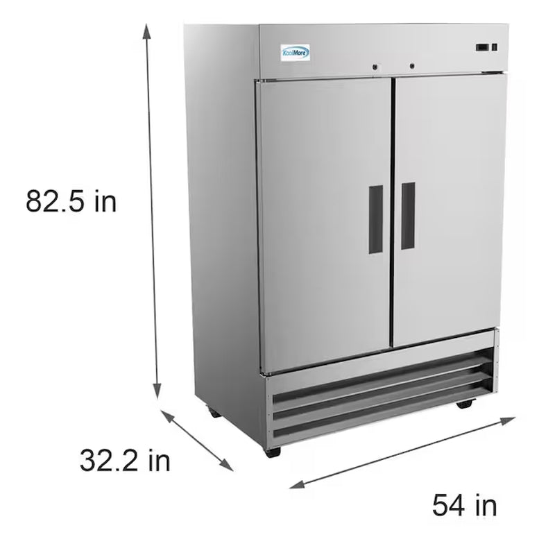 41.3-Cu. Feet Upright Frost-Free Commercial Freezer in Stainless Steel