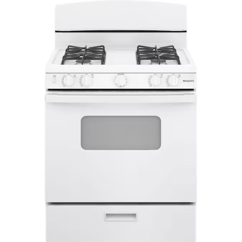 30-In 4 Burners 4.8-Cu Ft Freestanding Natural Gas Range (White)