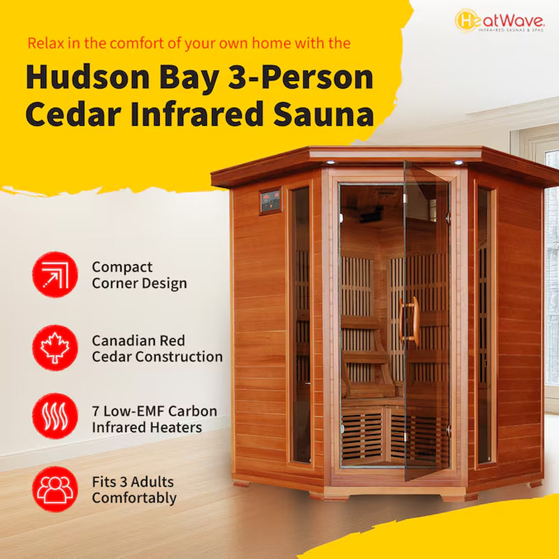 75-Inches H X 53-Inches W X 53-Inches D Western Cedar Infrared Sauna