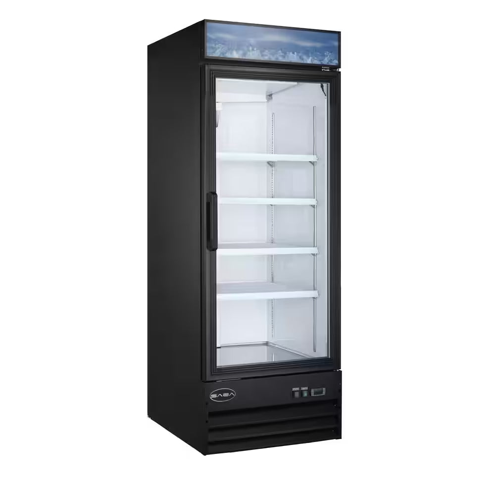 34 In. W 23 Cu. Ft. One Glass Door Commercial Merchandiser Freezer Reach In