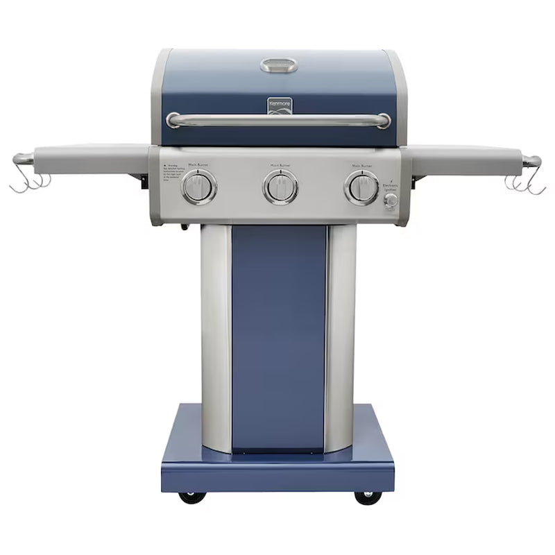 Black 3-Burner Liquid Propane Gas Grill