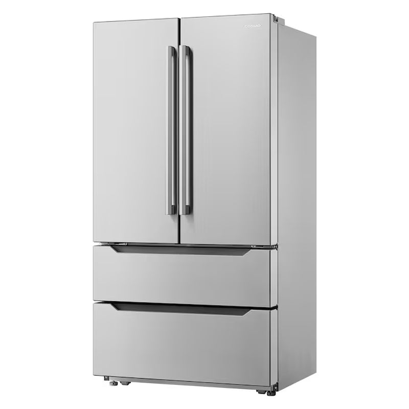 Counter-Depth 22.5-Cu. Feet 4 -Door French Door Refrigerator with Ice Maker with Ice Dispenser ( Stainless Steel ) ENERGY STAR Certified