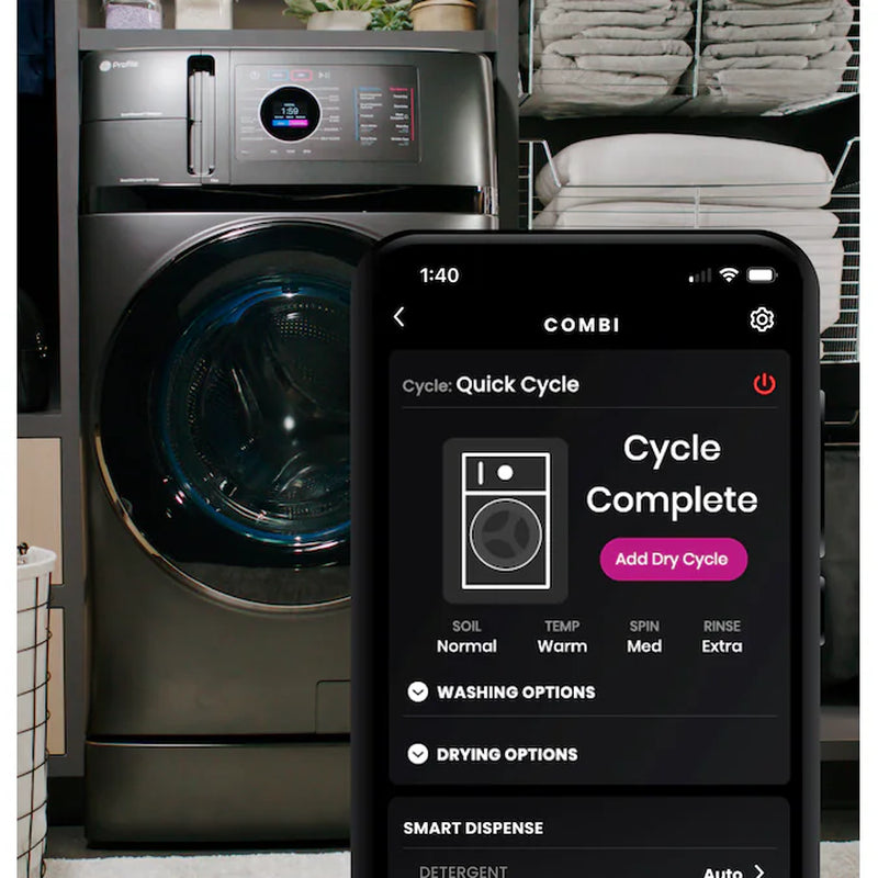 Profile 4.8-Cu Ft Capacity Carbon Graphite Ventless All-In-One Washer Dryer Combo (ENERGY STAR)