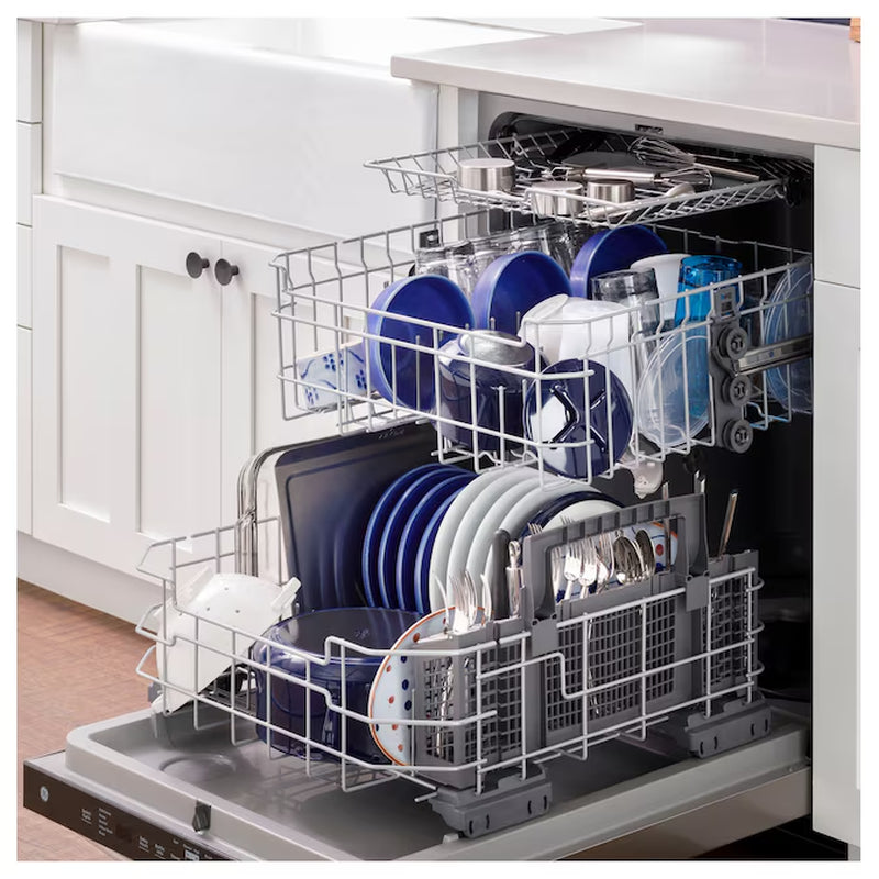 Dry Boost 24 Inch Top Control Built-In Dishwasher with Third Rack ( Finrprint-Resistant Stainless Steel ) ENERGY STAR Certified 50-Decibels Very Quiet Sound Level