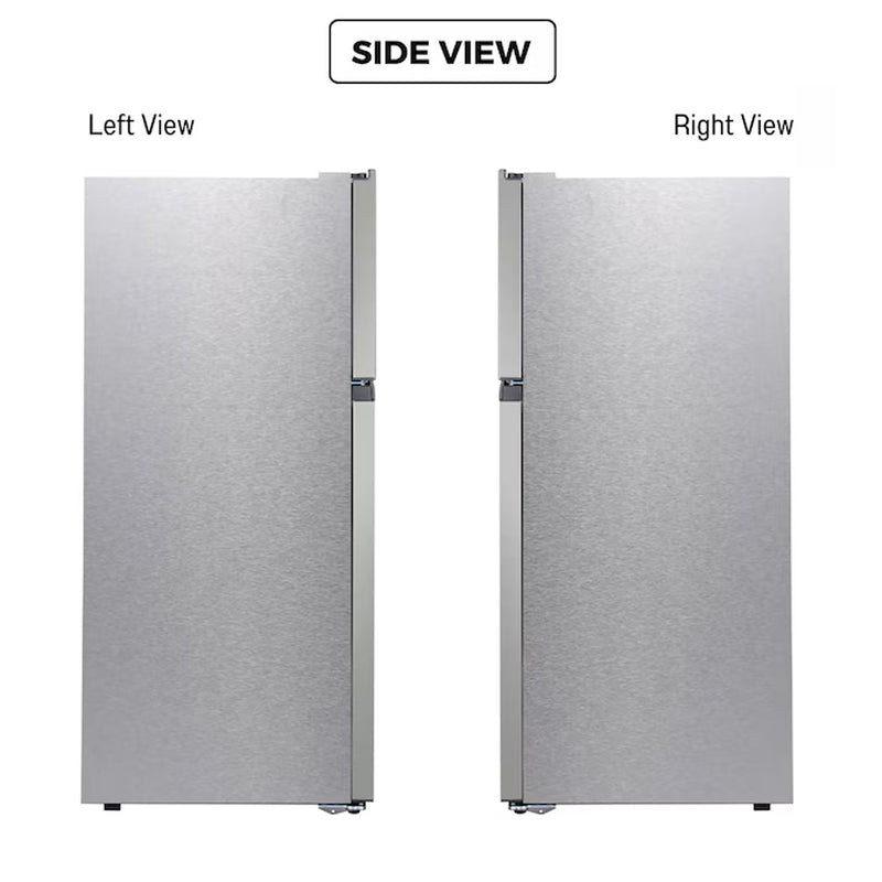 Reversible Door with Built-In Ice Maker 21-Cu Ft Top-Freezer Refrigerator with Ice Maker (Stainless) ENERGY STAR