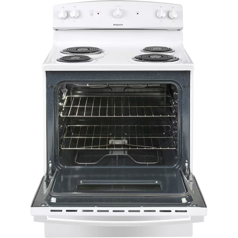 30-In 4 Burners 5-Cu Ft Freestanding Electric Range (White)