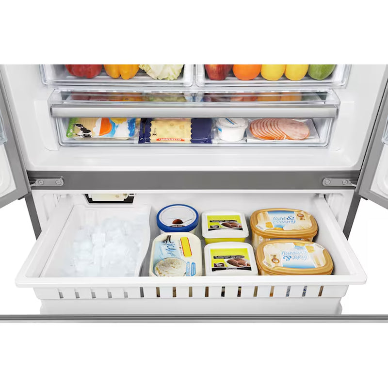 Pureflat Standard-Depth 26.6-Cu. Feet 3 -Door French Door Refrigerator with Ice Maker with Water Dispenser ( Fingerprint Resistant Stainless Steel ) ENERGY STAR Certified