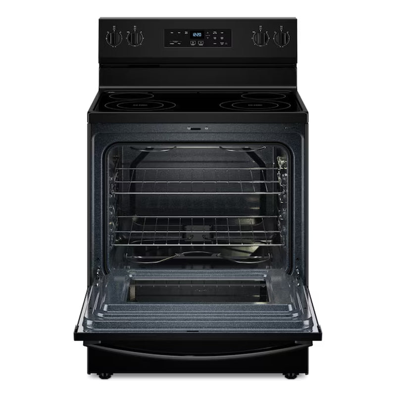 Flexible Cooktop 30-In Glass Top 4 Burners 5.3-Cu Ft Freestanding Electric Range (Black)