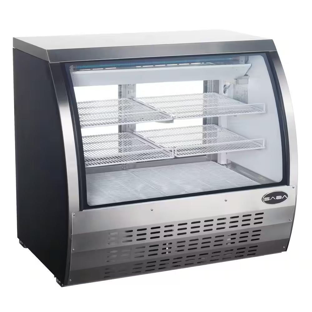 47.25 In. W 18 Cu. Ft. Commercial Refrigerator Deli Case, Display Case Glass/Stainless Steel