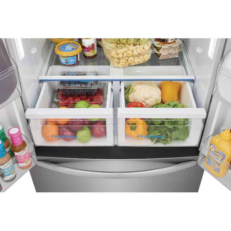 Counter-Depth 17.6-Cu. Feet 3 -Door French Door Refrigerator with Ice Maker ( Brushed Steel ) ENERGY STAR Certified