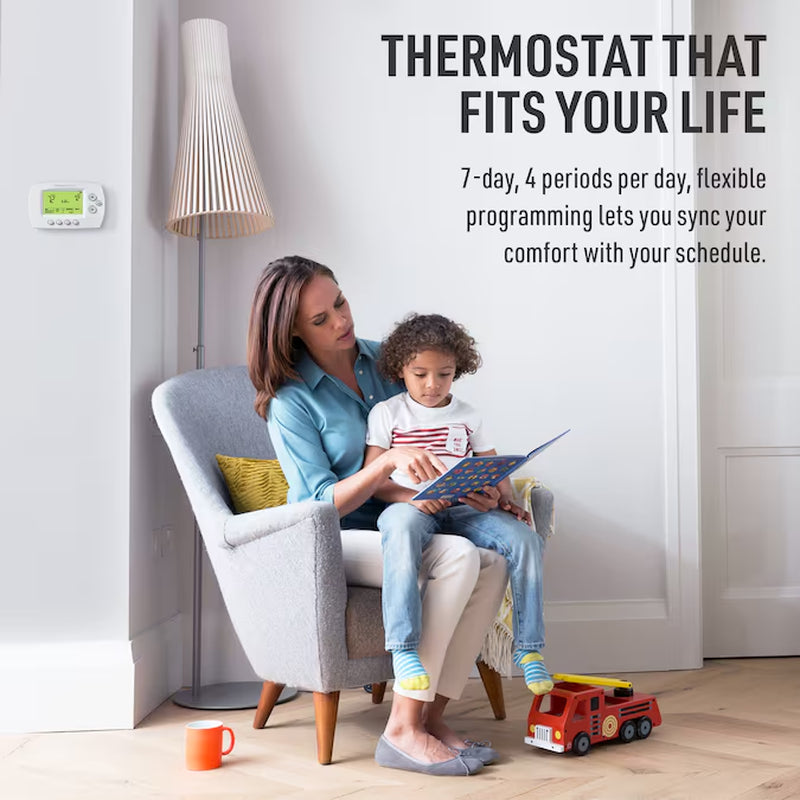 White Thermostat with Wi-Fi Compatibility