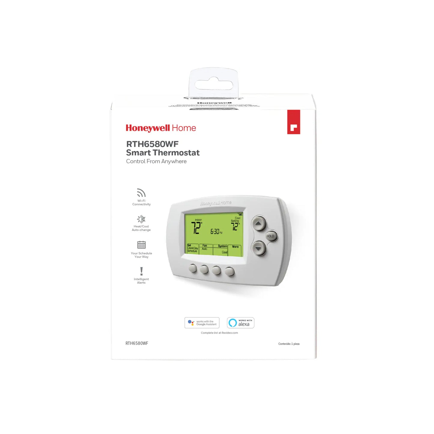 White Thermostat with Wi-Fi Compatibility