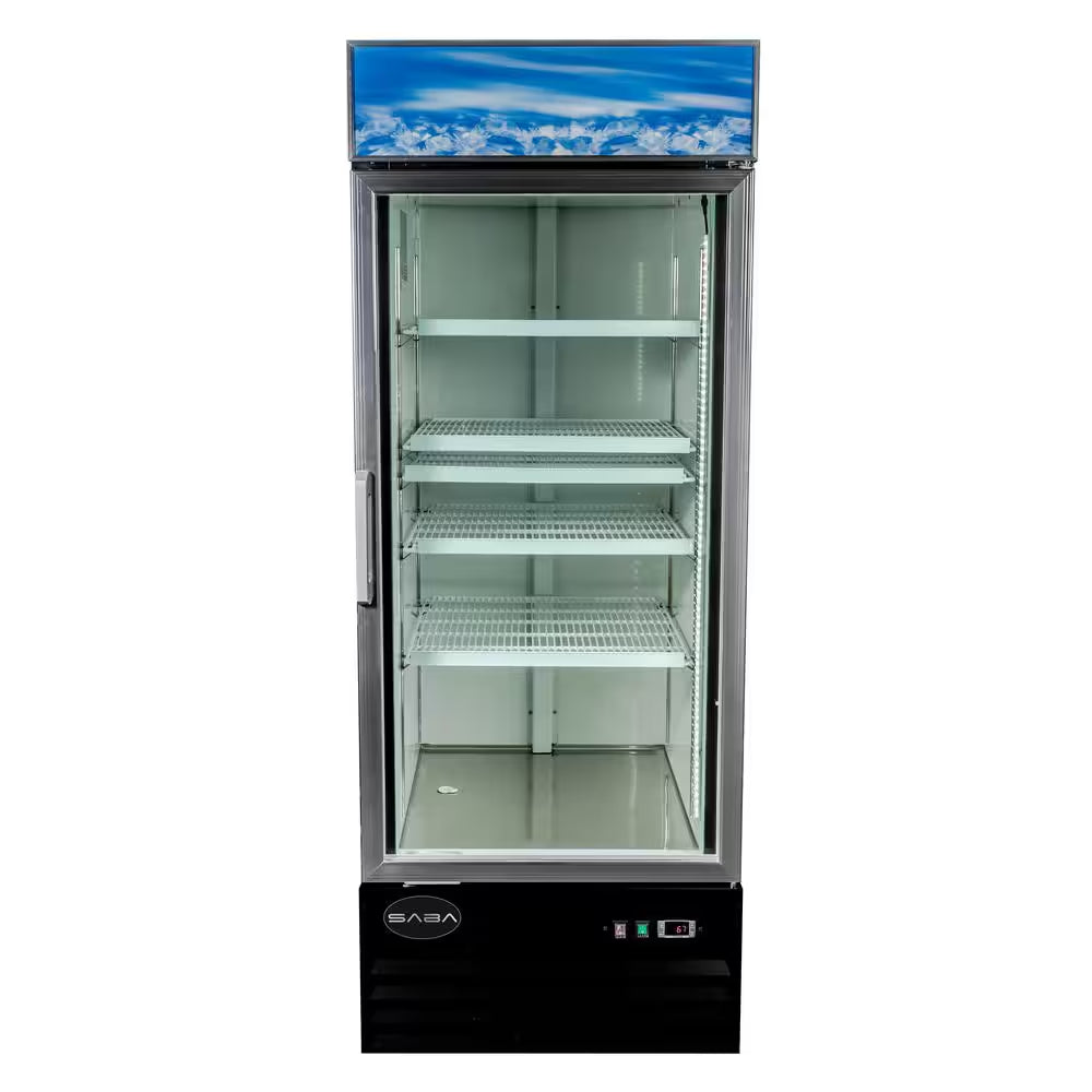 34 In. W 23 Cu. Ft. One Glass Door Commercial Merchandiser Freezer Reach In