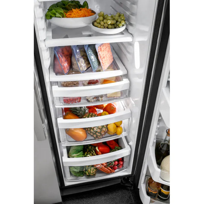 25.1-Cu Ft Side-By-Side Refrirator with Ice Maker, Water and Ice Dispenser (Stainless Steel)