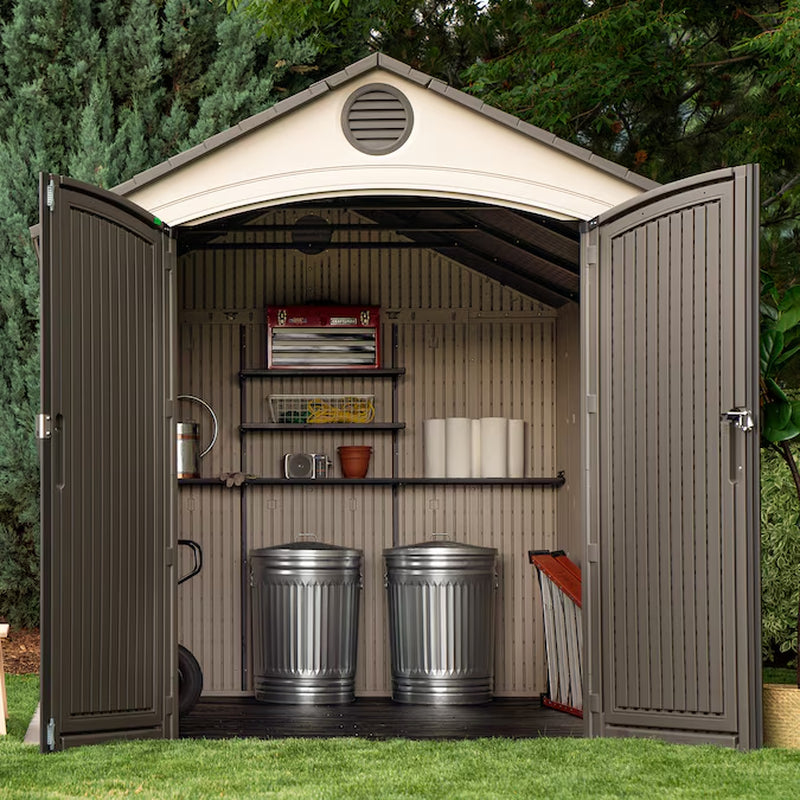 8-Ft X 12-Ft Gable Resin Storage Shed (Floor Included)