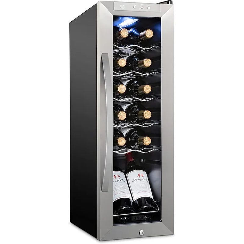 9.9-In W 12-Bottles Stainless Steel Freestanding Indoor Wine Cooler