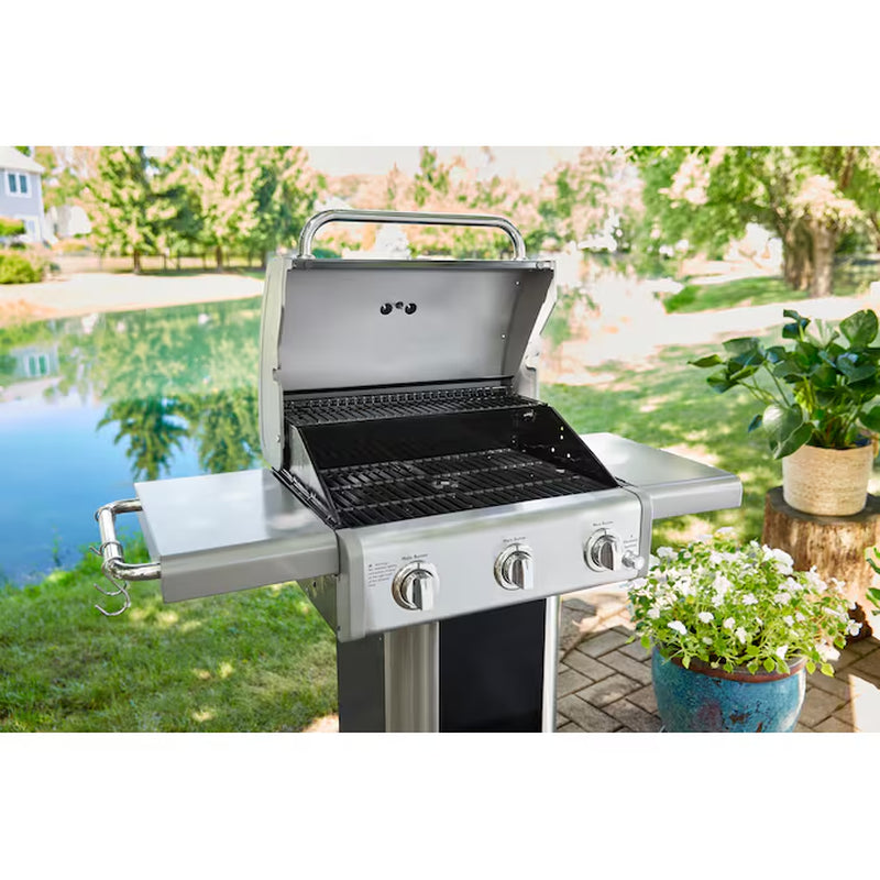 Black 3-Burner Liquid Propane Gas Grill