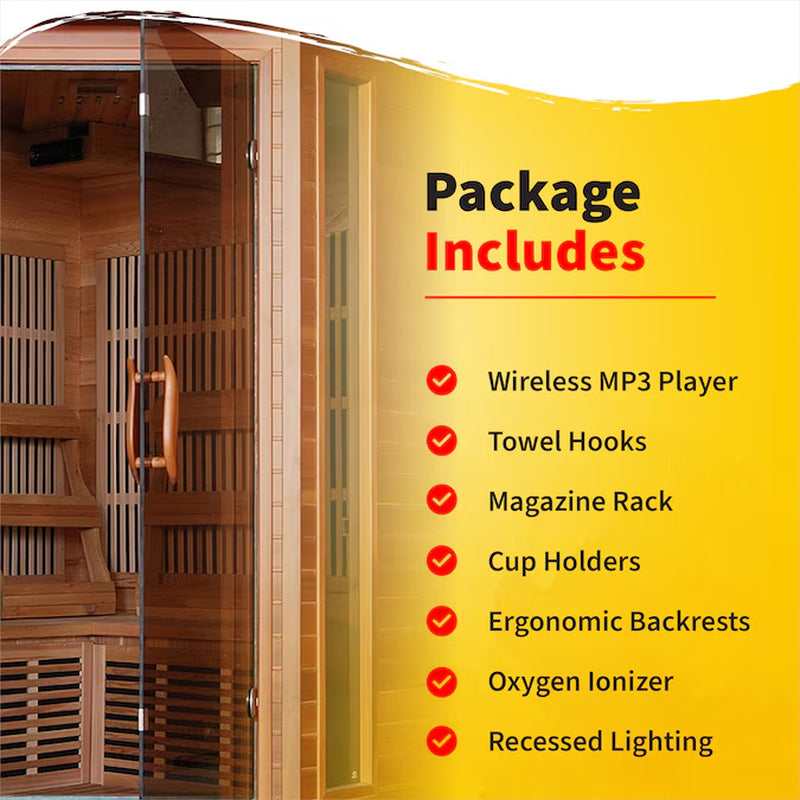 75-Inches H X 53-Inches W X 53-Inches D Western Cedar Infrared Sauna