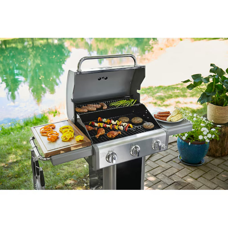 Black 3-Burner Liquid Propane Gas Grill