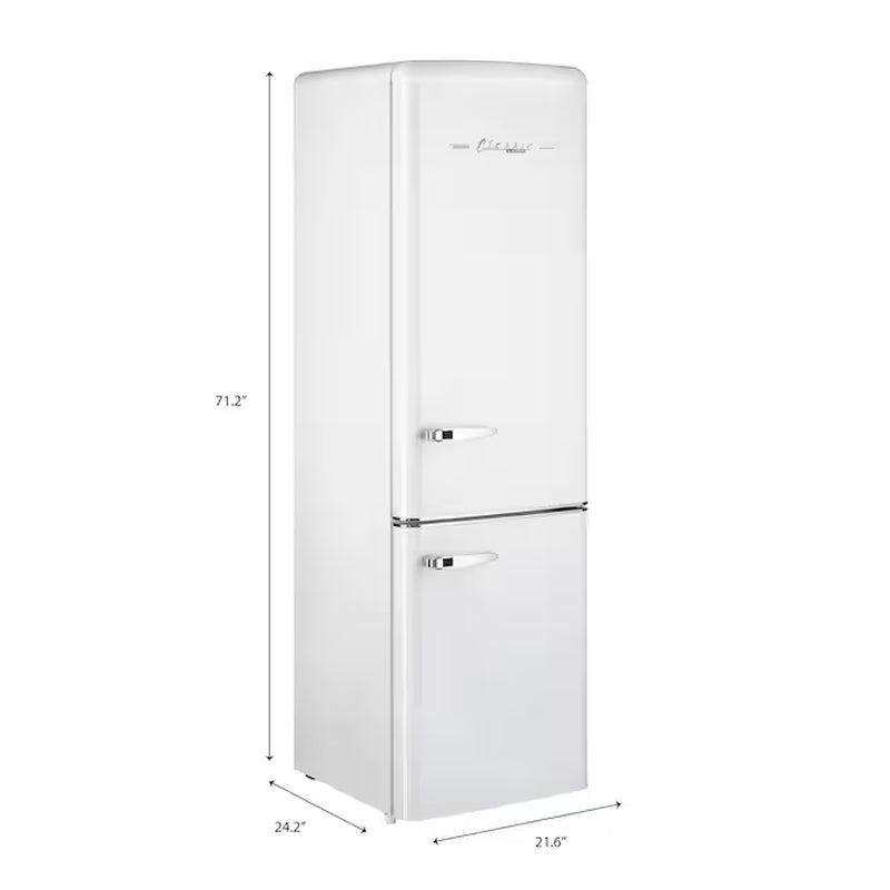 Off-Grid 10.0-Cu. Feet Counter-Depth Bottom-Freezer Refrigerator Marshmallow White )