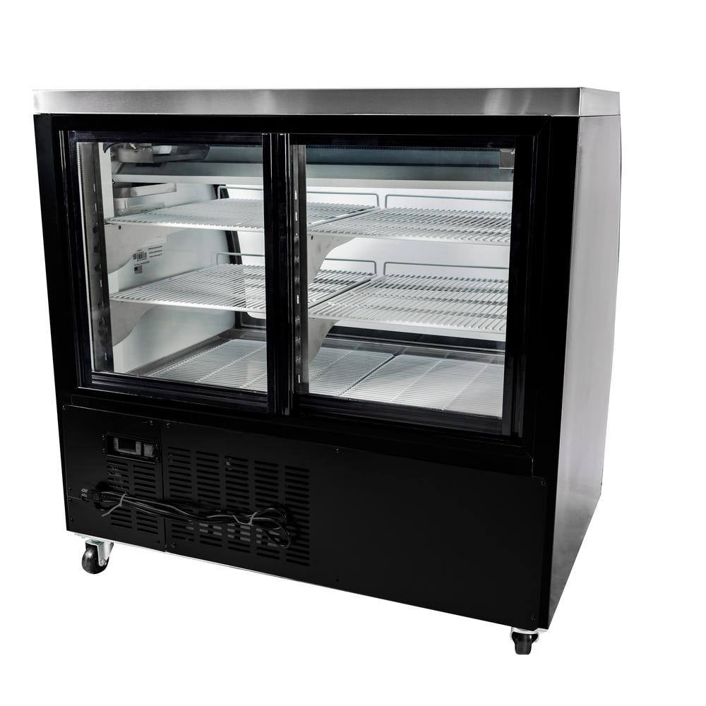 47.25 In. W 18 Cu. Ft. Commercial Refrigerator Deli Case, Display Case Glass/Stainless Steel