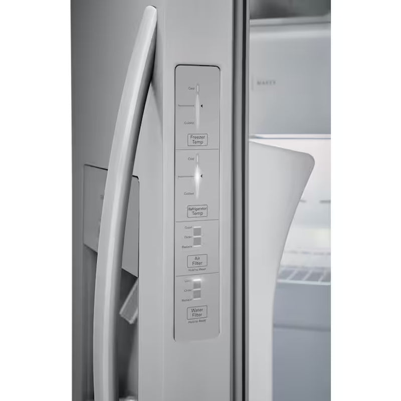 25.6-Cu Ft Side-By-Side Refrigerator with Ice Maker, Water and Ice Dispenser (Fingerprint Resistant Stainless Steel) ENERGY STAR