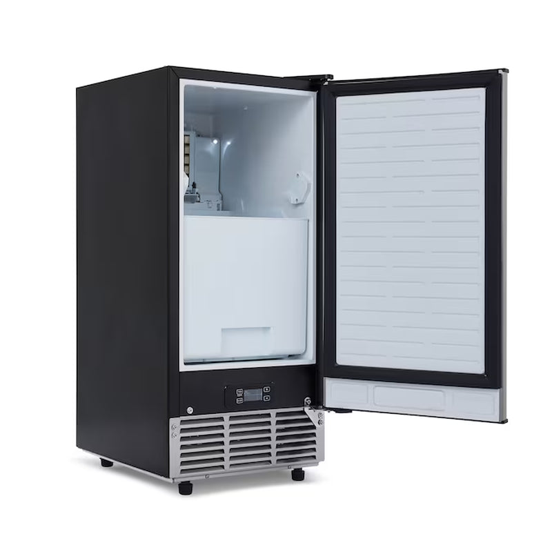 80-Lbs. Ice per Day Freestanding or Built-In Craft Ice Maker ( Stainless Steel )