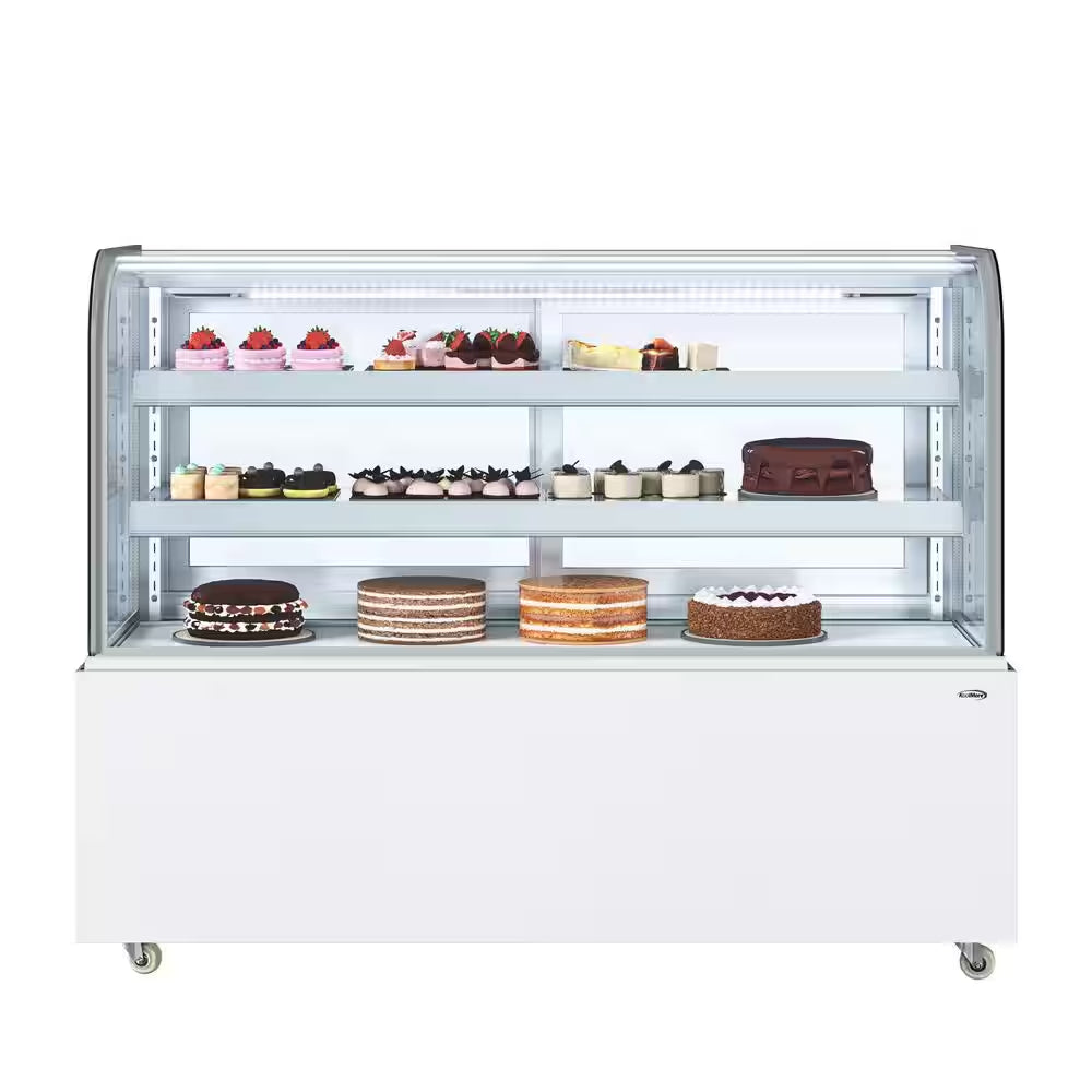 60 In. Refrigerated Bakery Display Case, 18 Cu. Ft. in White