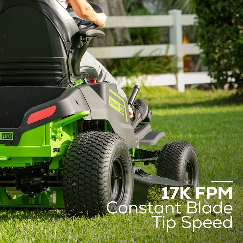 Crossover Tractor 42-Inches 80-Volt Lithium Ion Electric Riding Lawn Mower with ( 6 ) 5 Ah Batteries ( Charger Included )